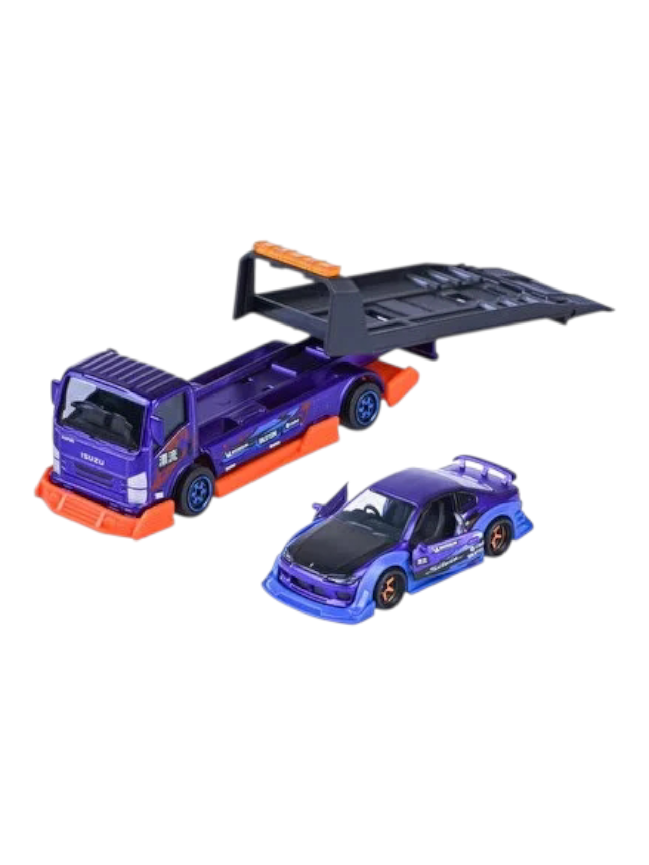 Majorette JDM Legends Tuning Transporter Isuzu NPR +Nissan Silvia(S15) SP /1:64 Scale/ Code- 8504103000