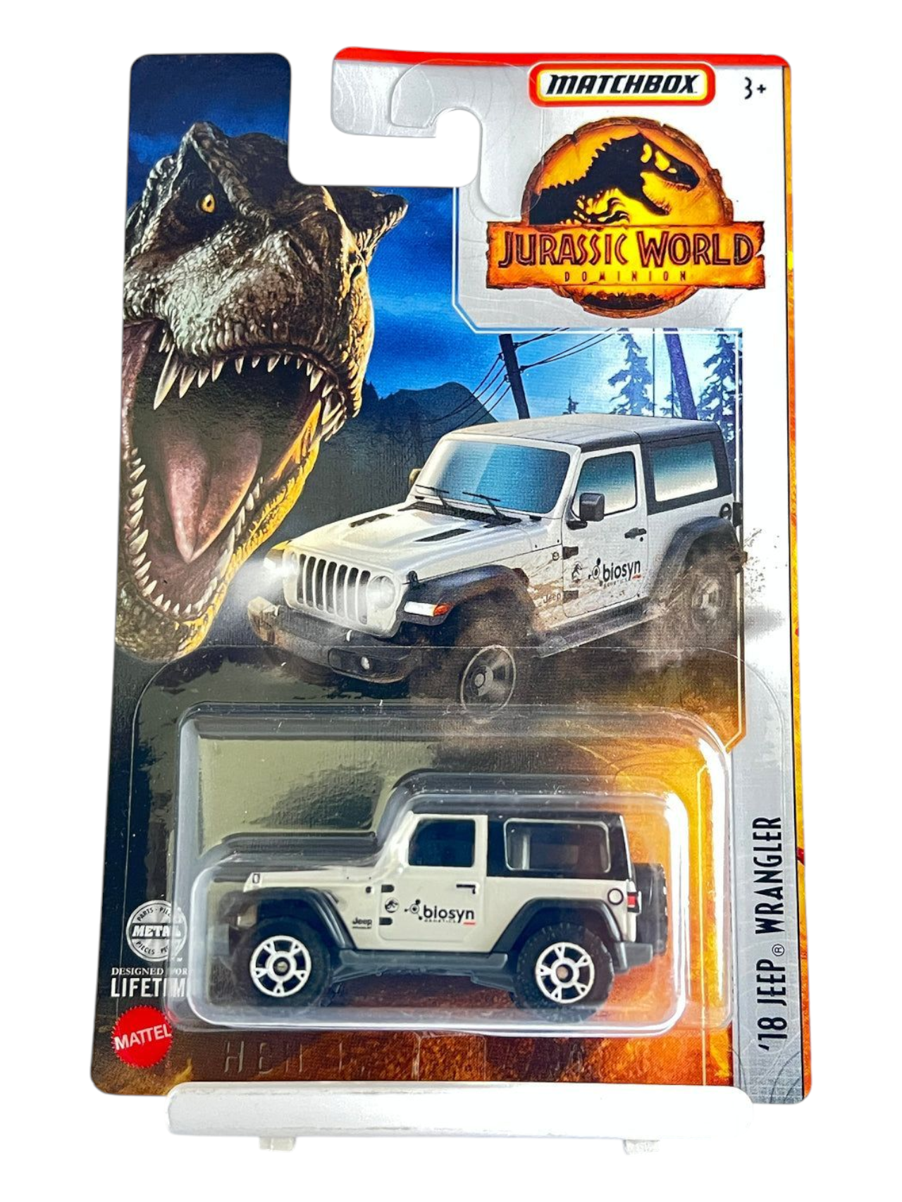 Matchbox Pre-Owned Jurassic World Dominion 18 Jeep Wrangler Mainline 1:64 Scale