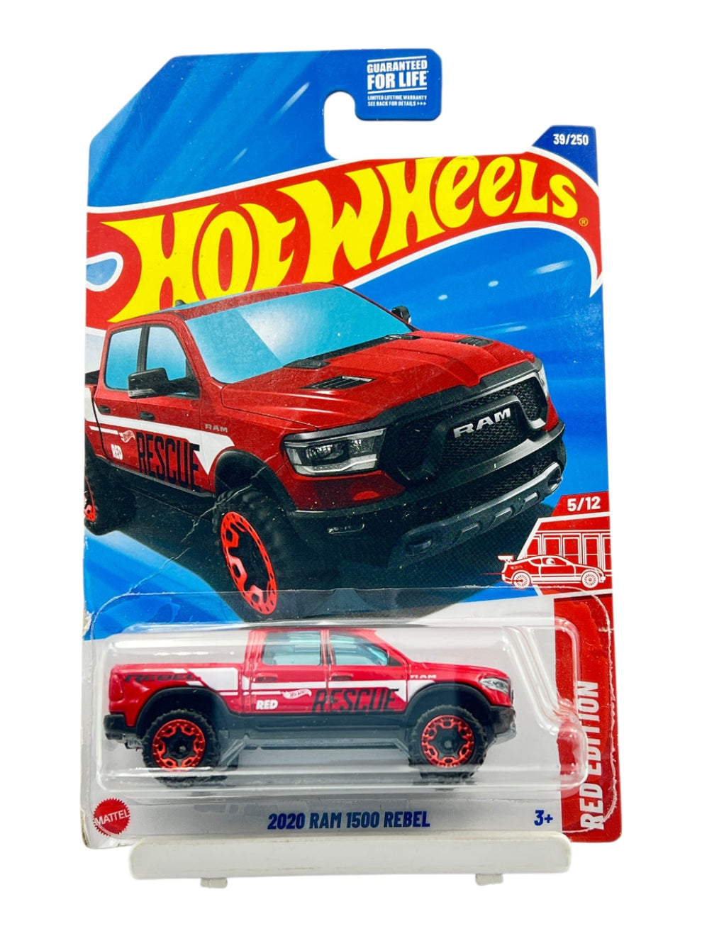 Hotwheels '2020 Ram 1500 Rebel' (Red Edition) Imported Mainline 1:64 Scale