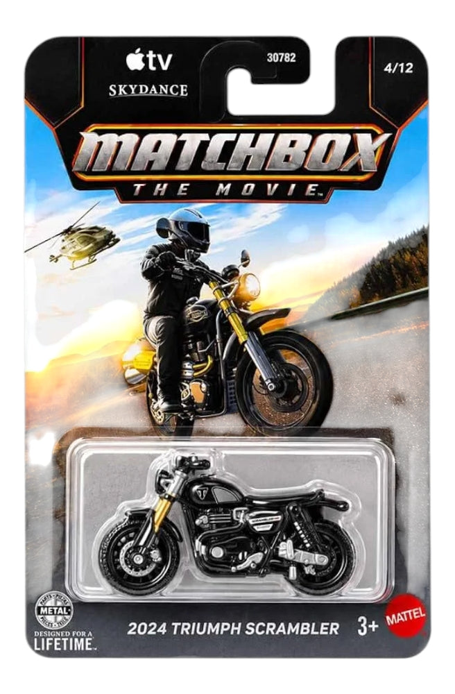 MatchBox the movie 2024 triumph scrambler imported mainline 1:64 Scale