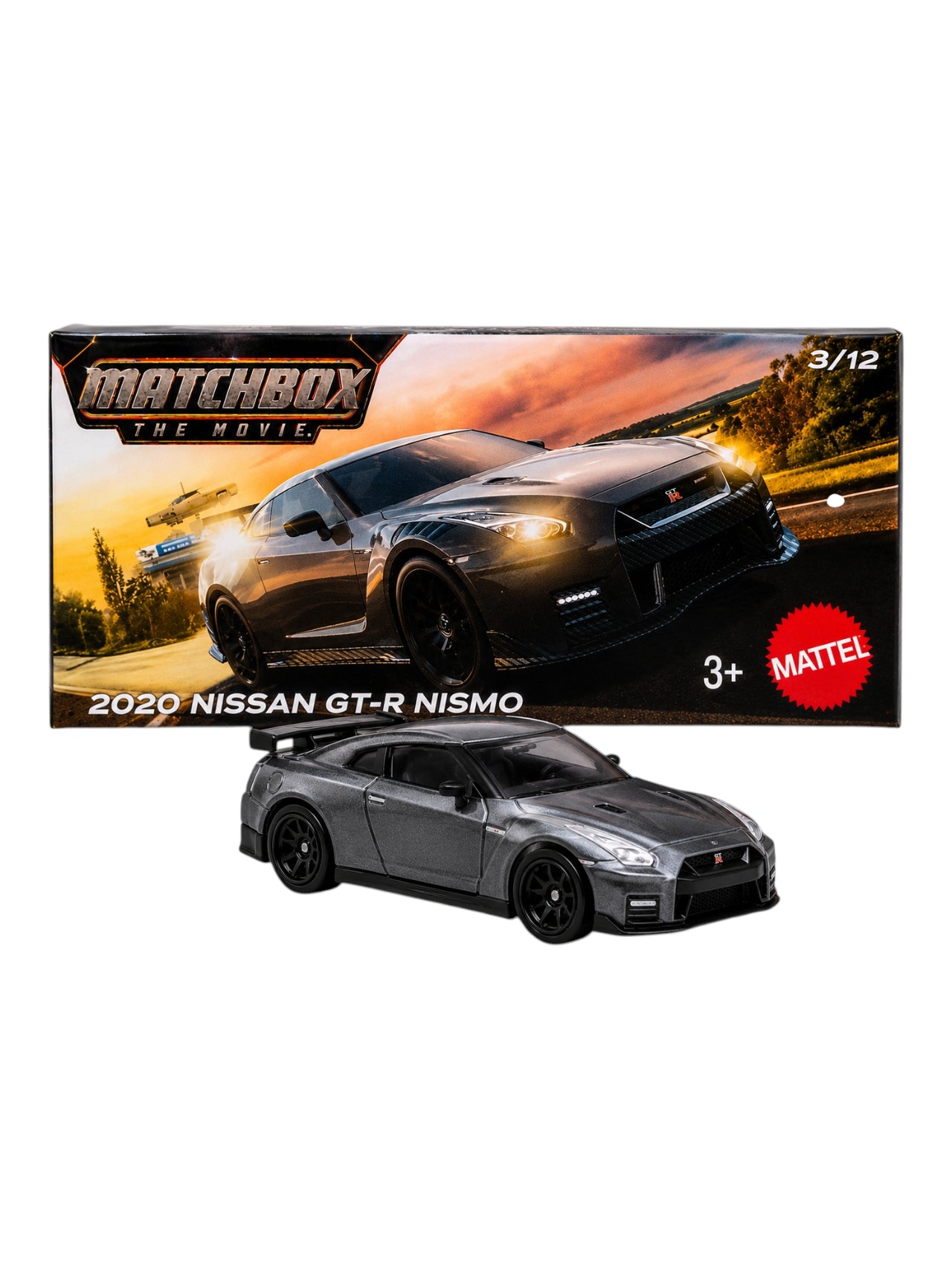 Matchbox Mainline 2020 Nissan GT-R NISMO 1:64 Scale Diecast Model Car – Grey Metal Body Collectible Toy Car