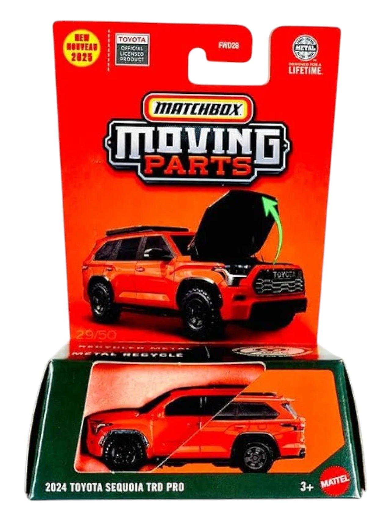 MatchBox Moving Parts 2024 Toyota Sequoia TRD Pro 1:64 Scale