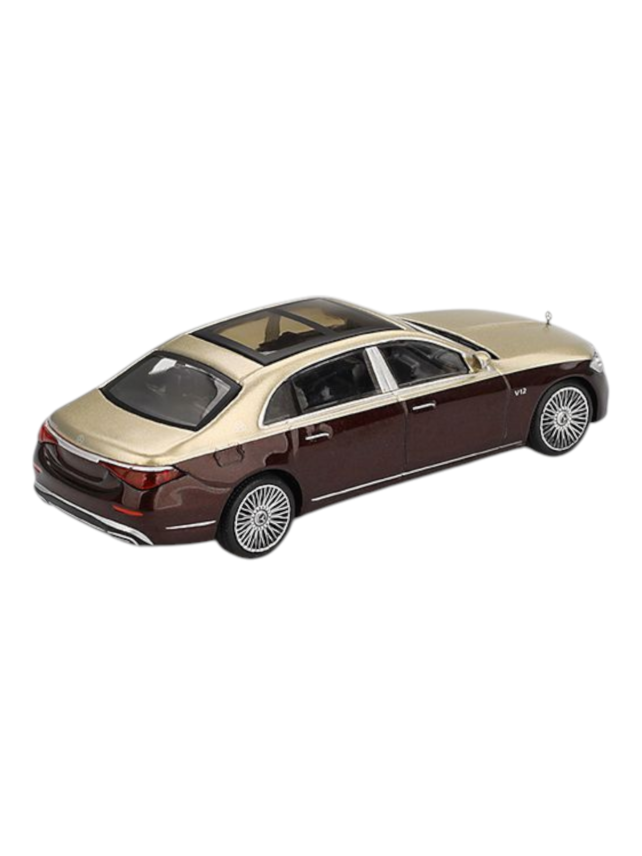 Mini GT Mercedes-Maybach S 680 (Gold/Dark Red Metallic) Code-962 1:64 Scale