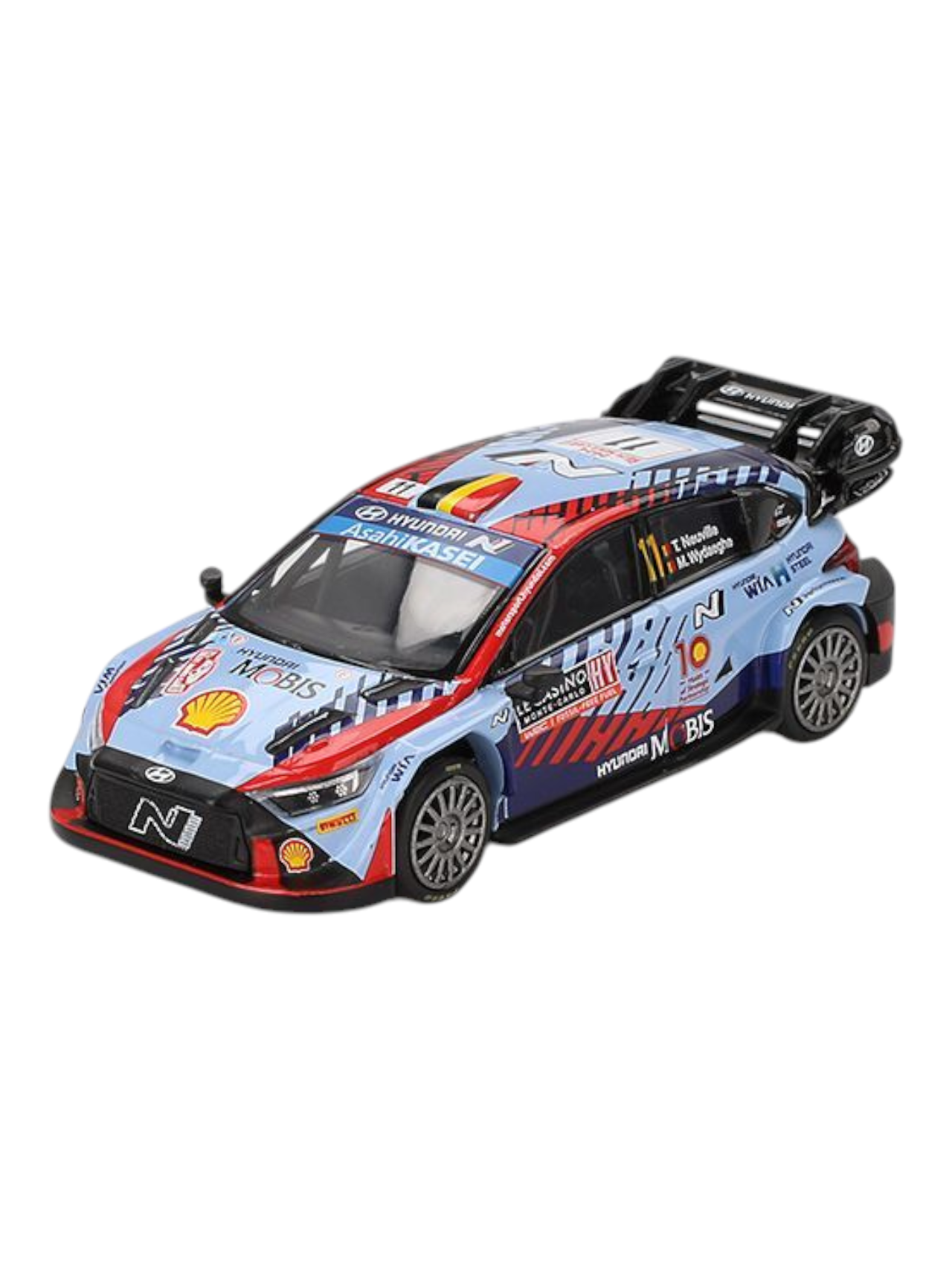 Mini GT Hyundai i20 N Rally1 Hybrid #11 2024 Rallye Monte-Carlo Winner 1:64 Scale