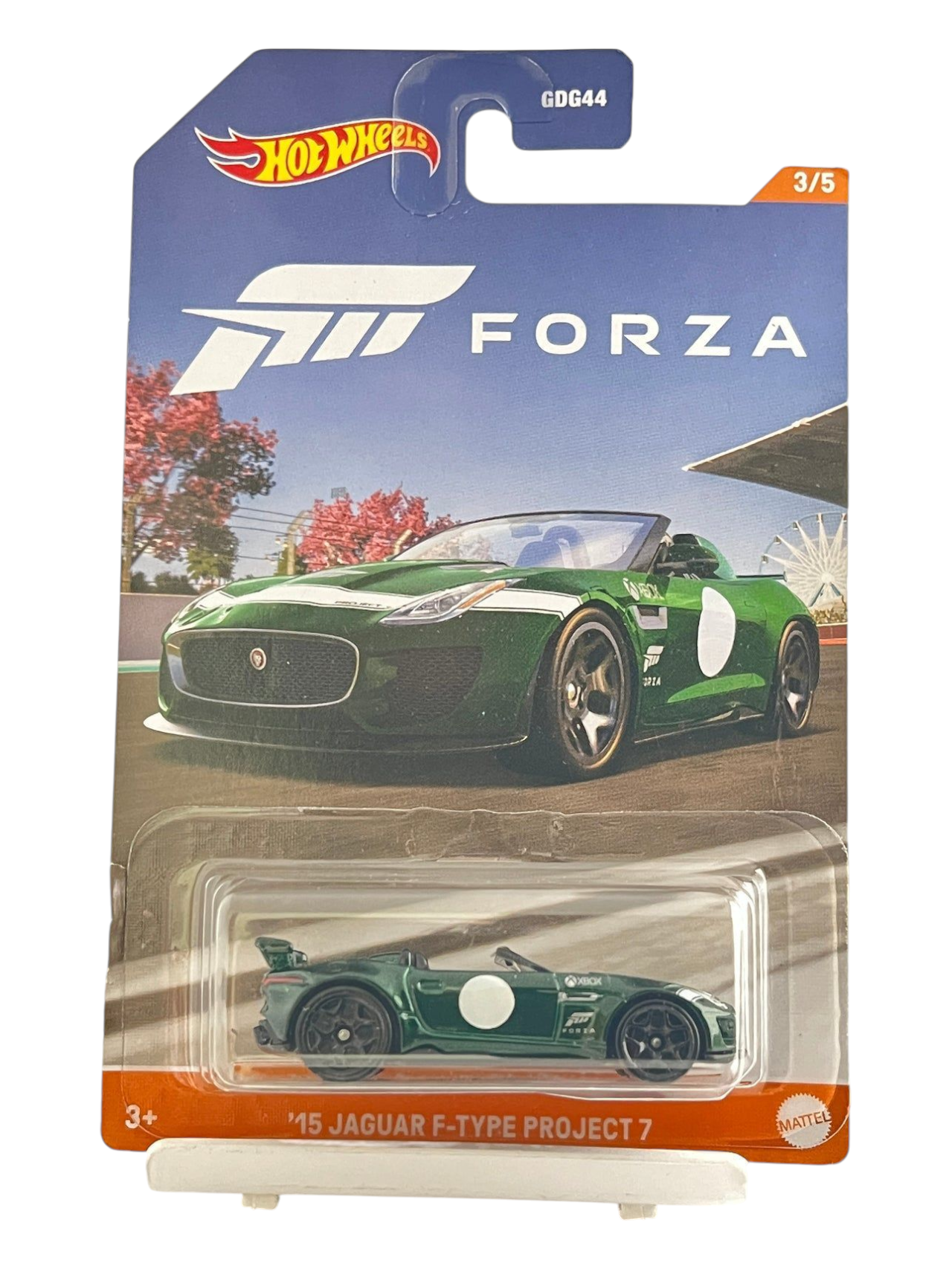 HotWheels Forza 15 Jaguar F-Type Project 7 Imported Mainline Card Art 1:64 Scale