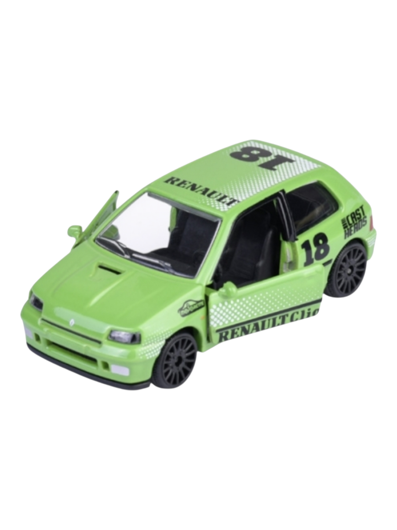 Majorette cast heads premium car Renault clio 16s 1:64 Scale 8504100001