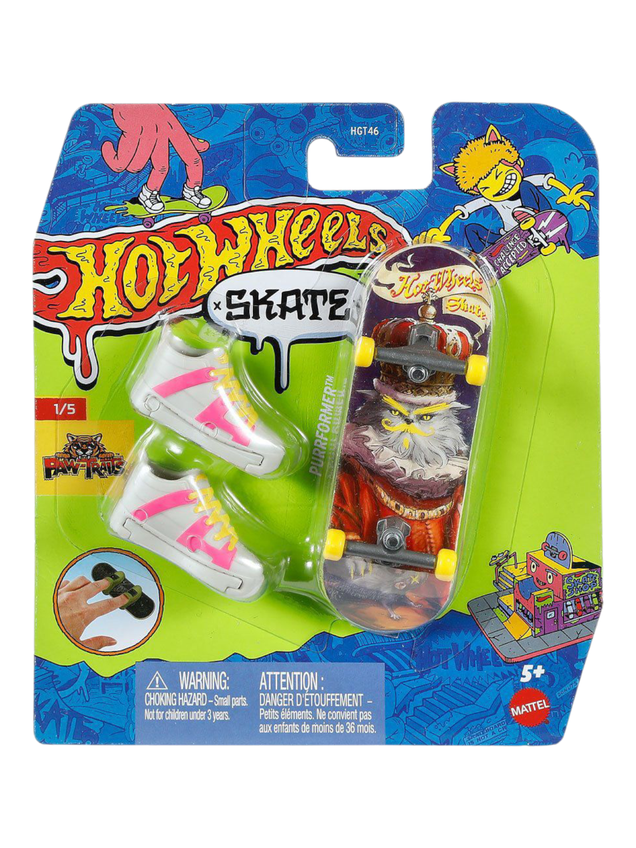 HotWheels Skate Purrformer Fingerboard and Skate Shoes
