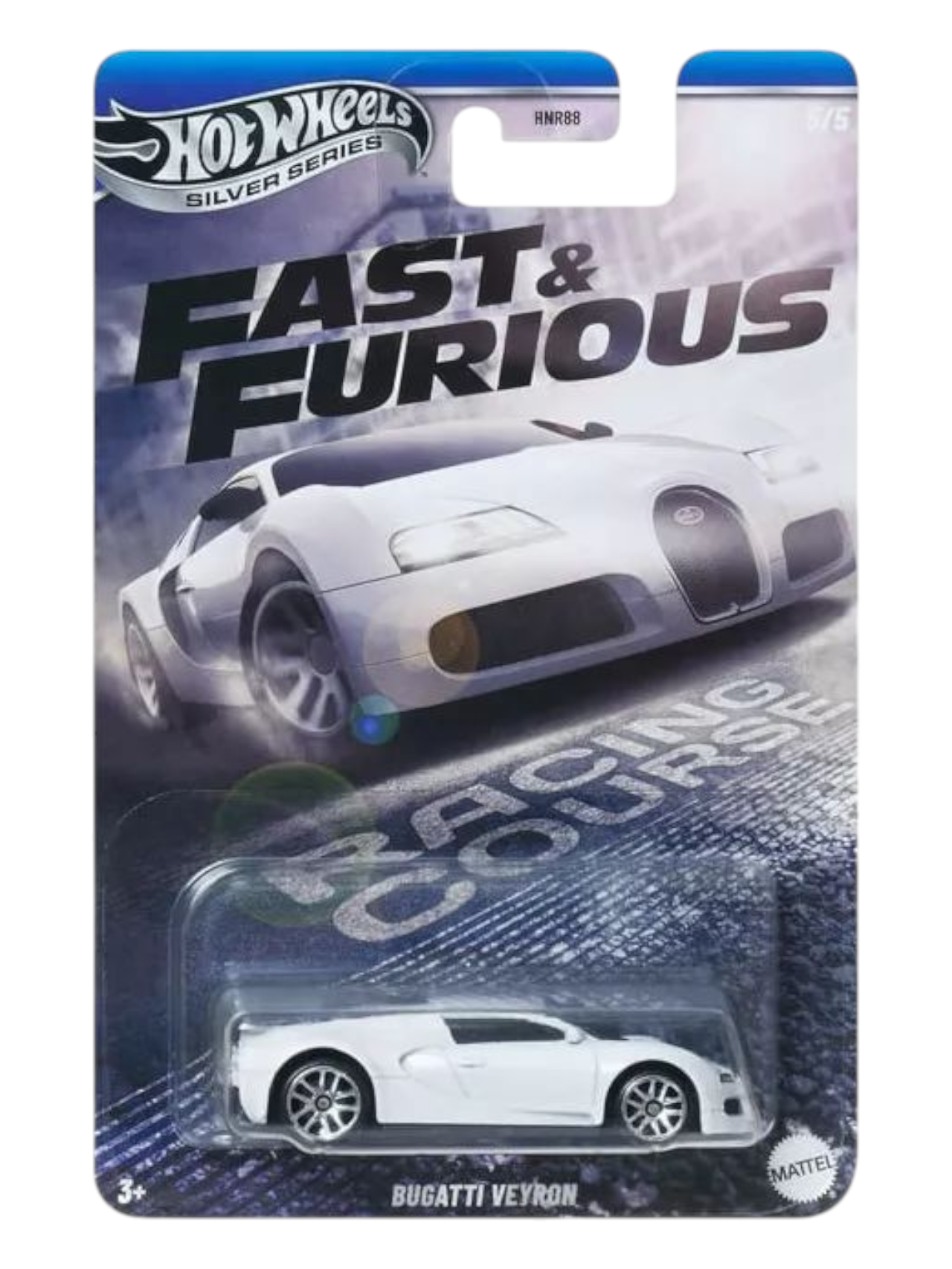 HotWheels Silver Series Fast and Furious Racing Course Bugatti Veyron Imported Mainline Card Art 1:64 Scale