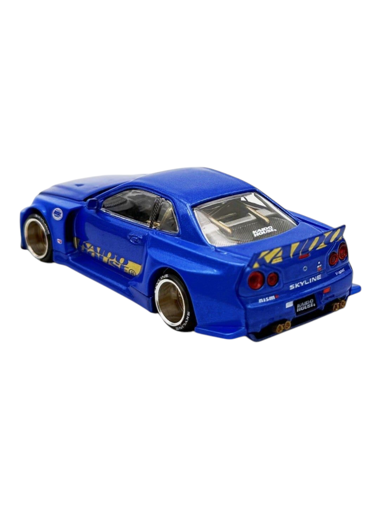Mini GT Kaido House Nissan Skyline GT-R (R34) Kaido Works (V2 Aero) Shinjuku V2 1:64 Scale