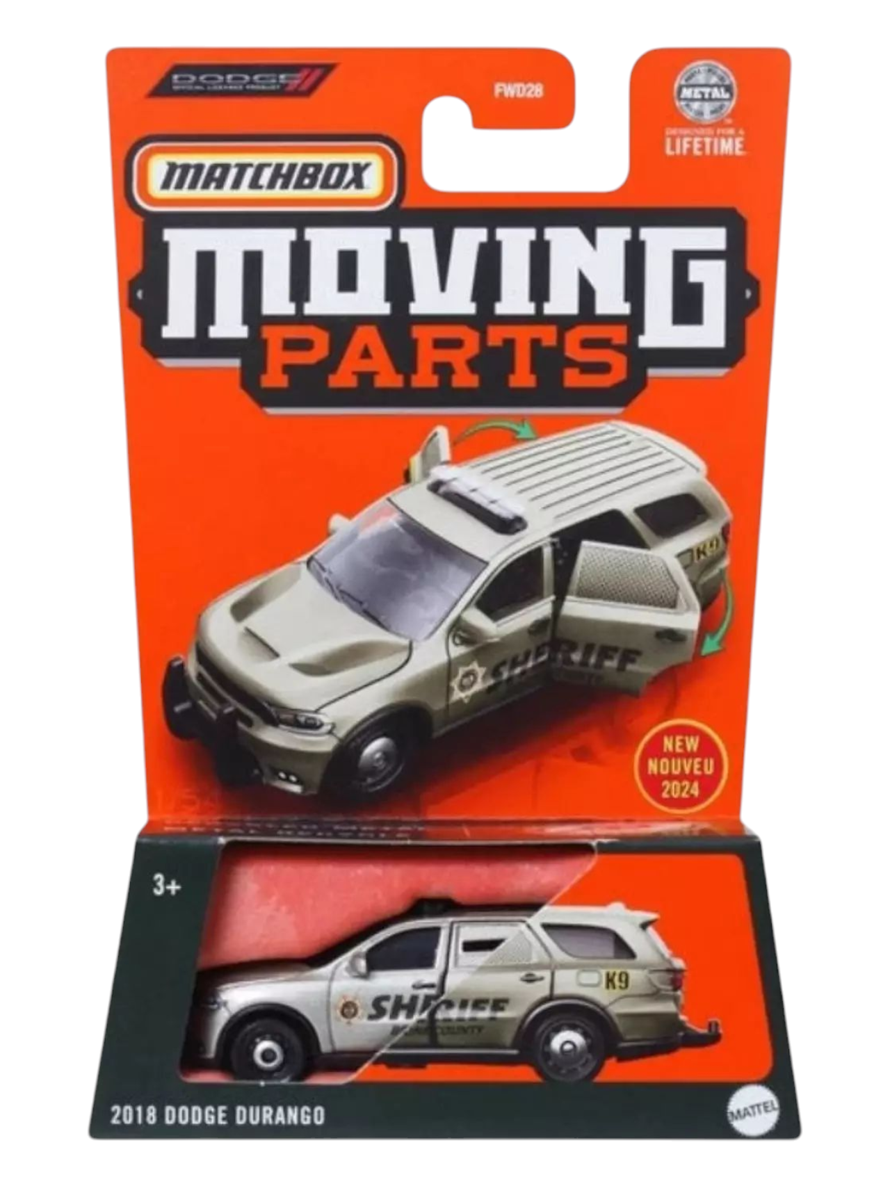 Matchbox Moving Parts 2018 Dodge Durango 1:64 Scale