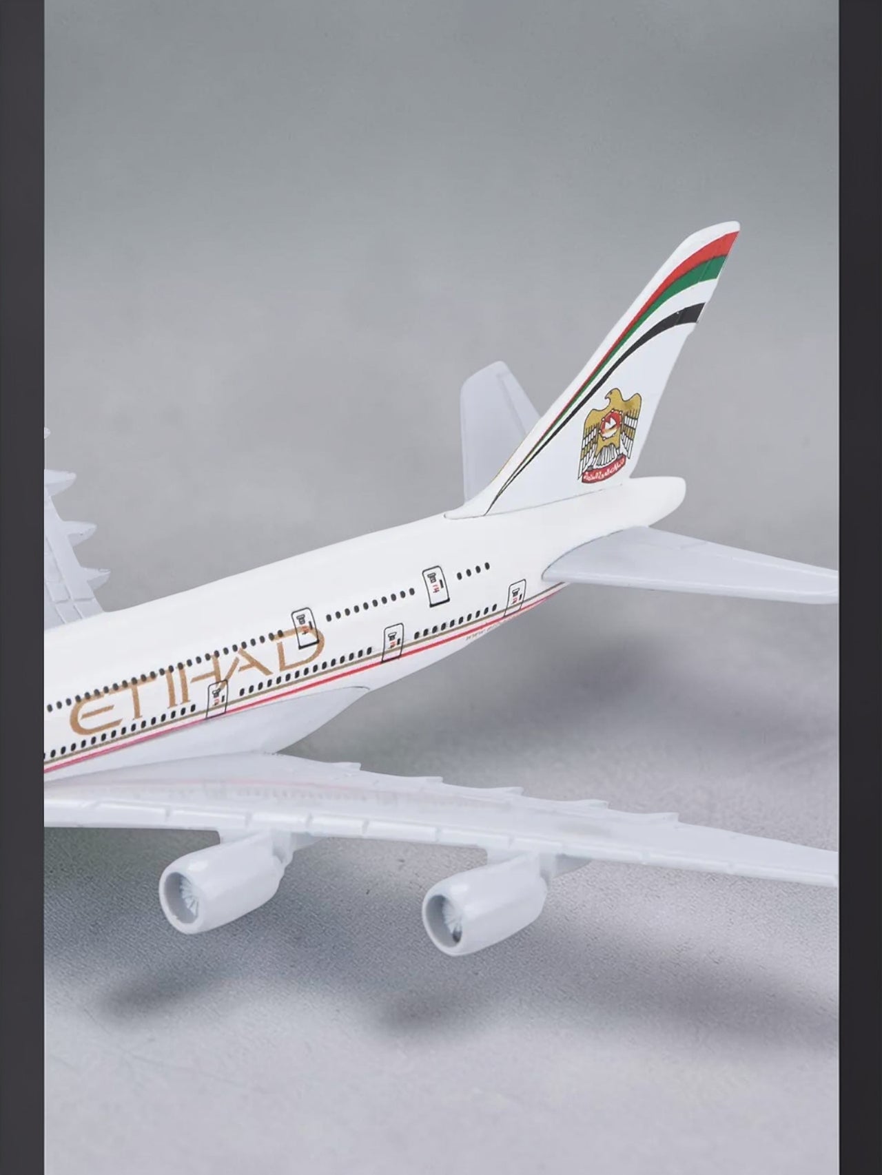 Aircraft Model Airbus ETIHAD Airlines A380 Model - 16cm Airplane Durable Construction (Code-102A)