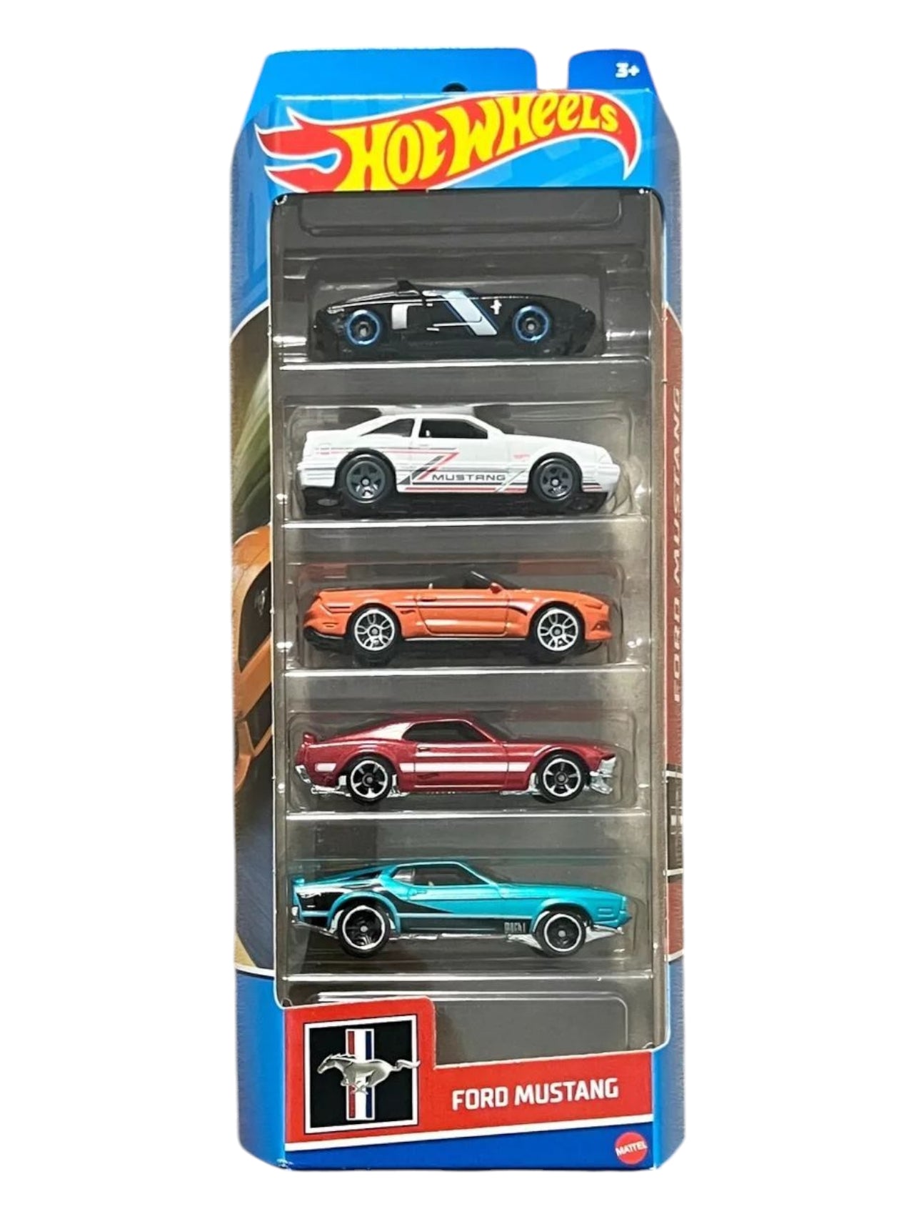 Hotwheels Ford Mustang Set of 5 Scale Imported Mainline 1:64 Scale