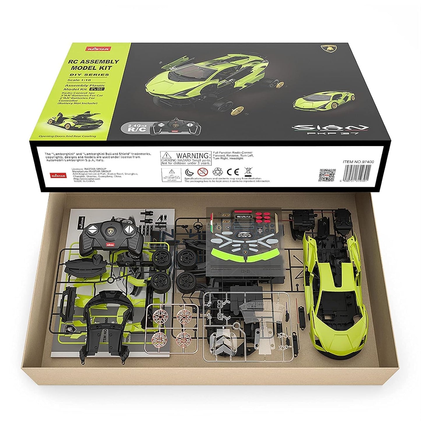 Rastar Assembly Model Kit SIAN FKP 37 Lamborghini Remote Control 1:18