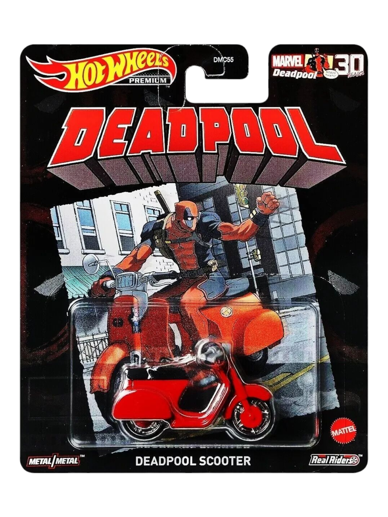 HotWheels Marvel Deadpool Scooter Imported Premium 1:64 Scale