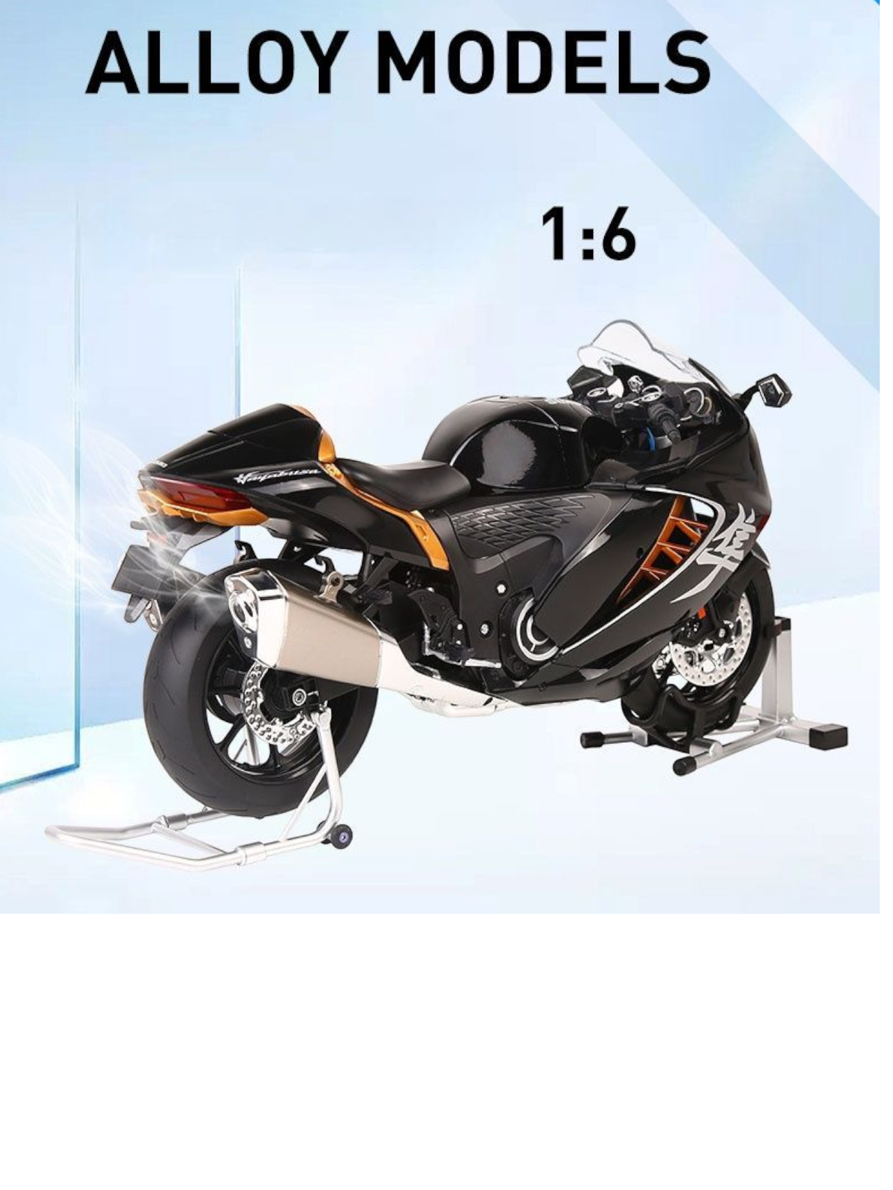 Suzuki Hayabusa GSX-1300 R Alloy Model 1:6 Scale (Colour -Black)
