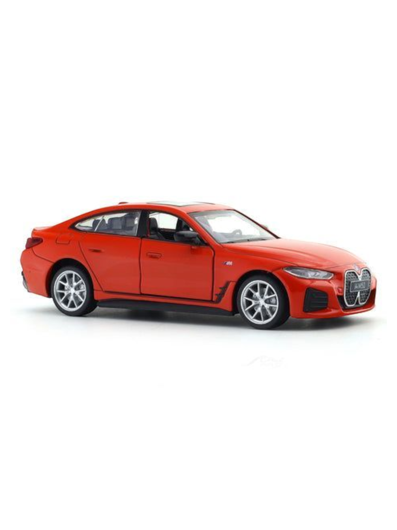 BMW i4 M50 Red 1:32 MSZ licensed pullback diecast Scale Model car
