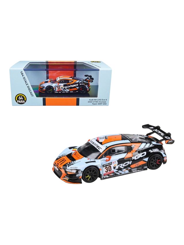 Para64 Audi R8 LMS Evo II 2022 GTWC Europe Team WRT #30 1:64 Scale Diecast