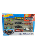 HotWheels Pack Of 10 1:64 Scale (Includes 16 Bugatti Chiron,17 Acura NSX,2018 Ford Mustang GT)