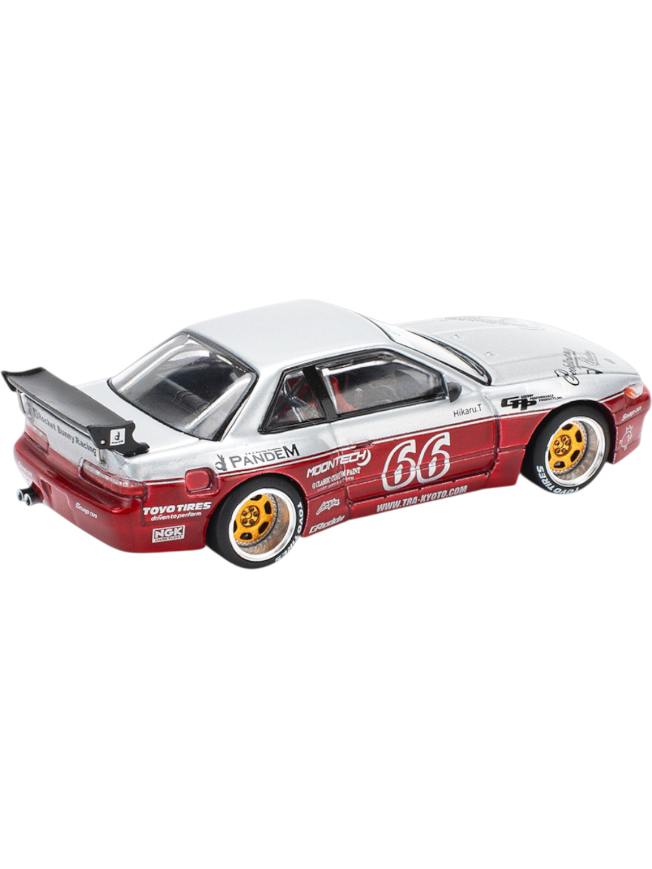 POP RACE Pandem Nissan Silvia S13 No.66 1:64 Die-Cast Car Model | PR64-258
