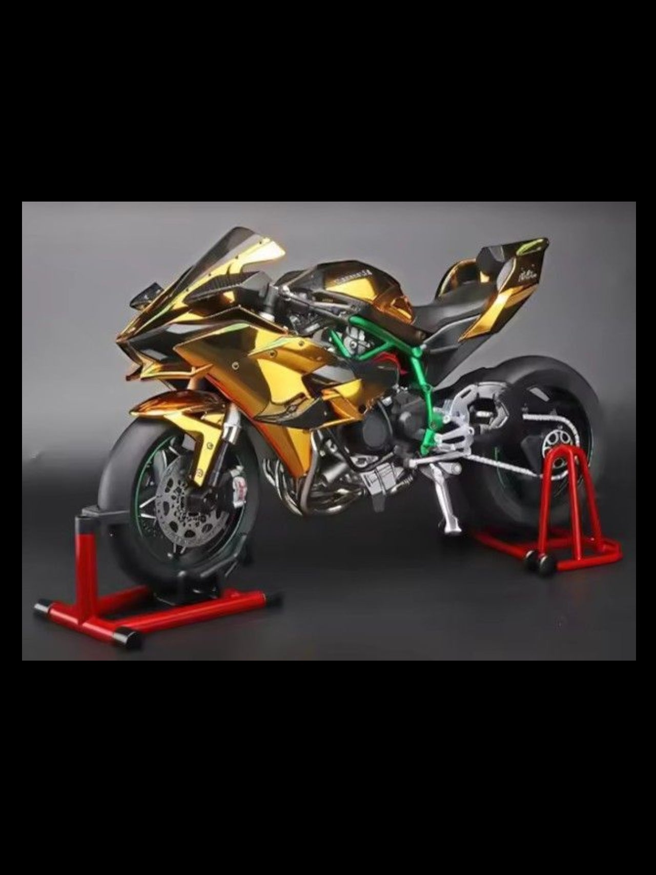Kawasaki H2R Alloy Model 1:6 Scale (Matte Black)