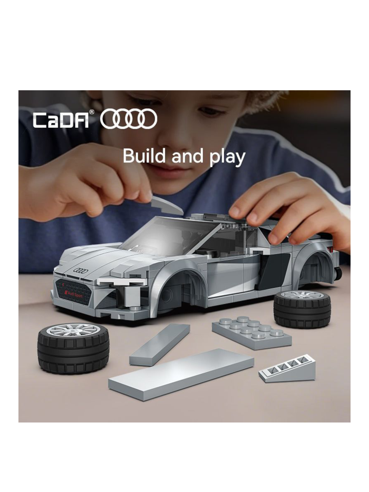 Cada Audi R8 Coupe Car Brick Model Kit 1:24 Scale