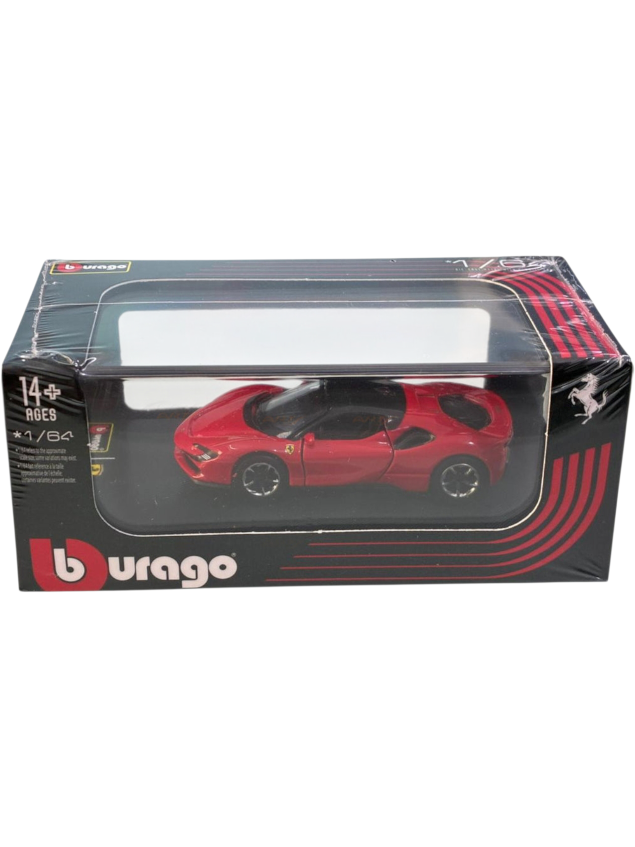 Bburago SF90 Stradale die-cast,Real suspension & Acrylic case 1:64 Scale