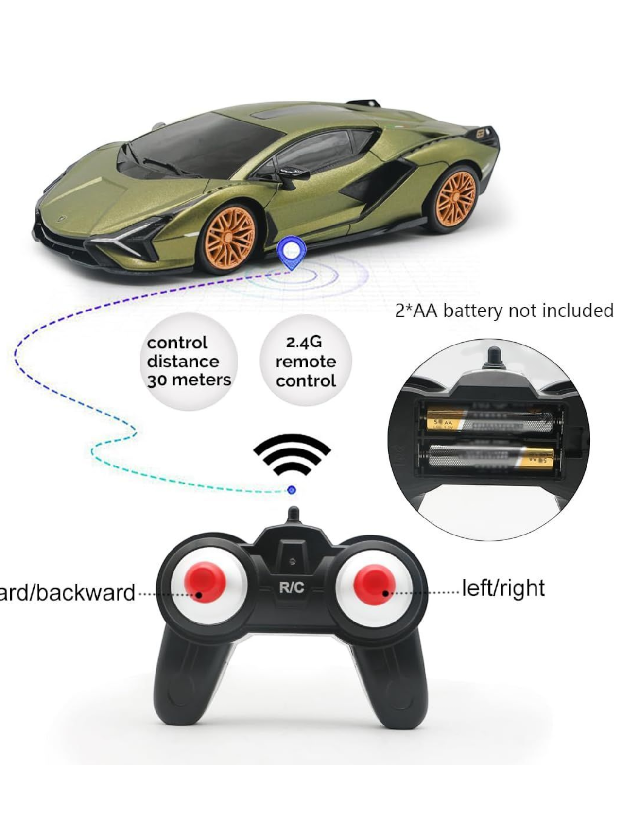 Lamborghini Sian FKP 37 Full Function Remote Control Car 1:24 Scale (Official Licensed Product)