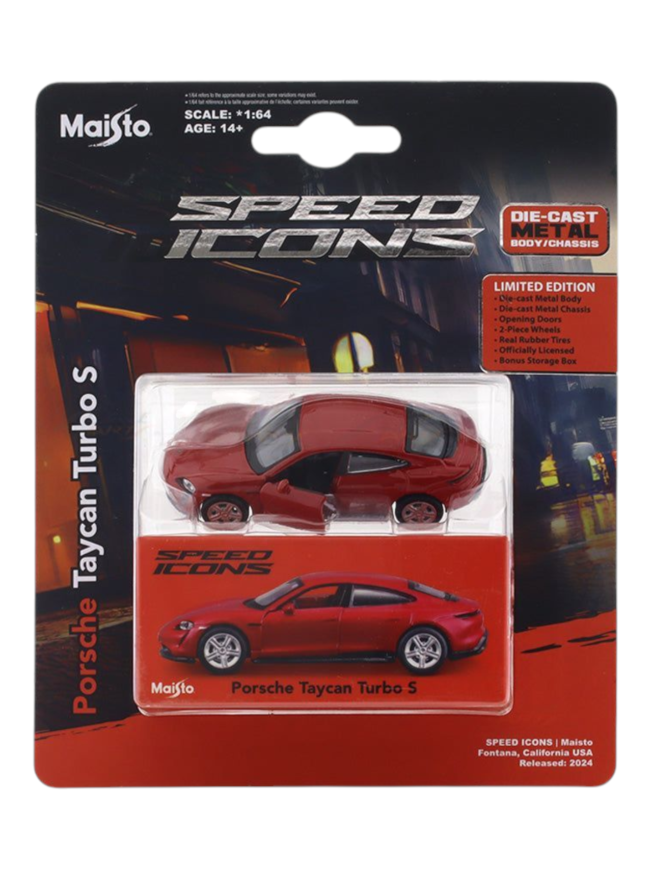 Maisto Speed Icons Porsche Taycan Turbo S 1:64 Scale