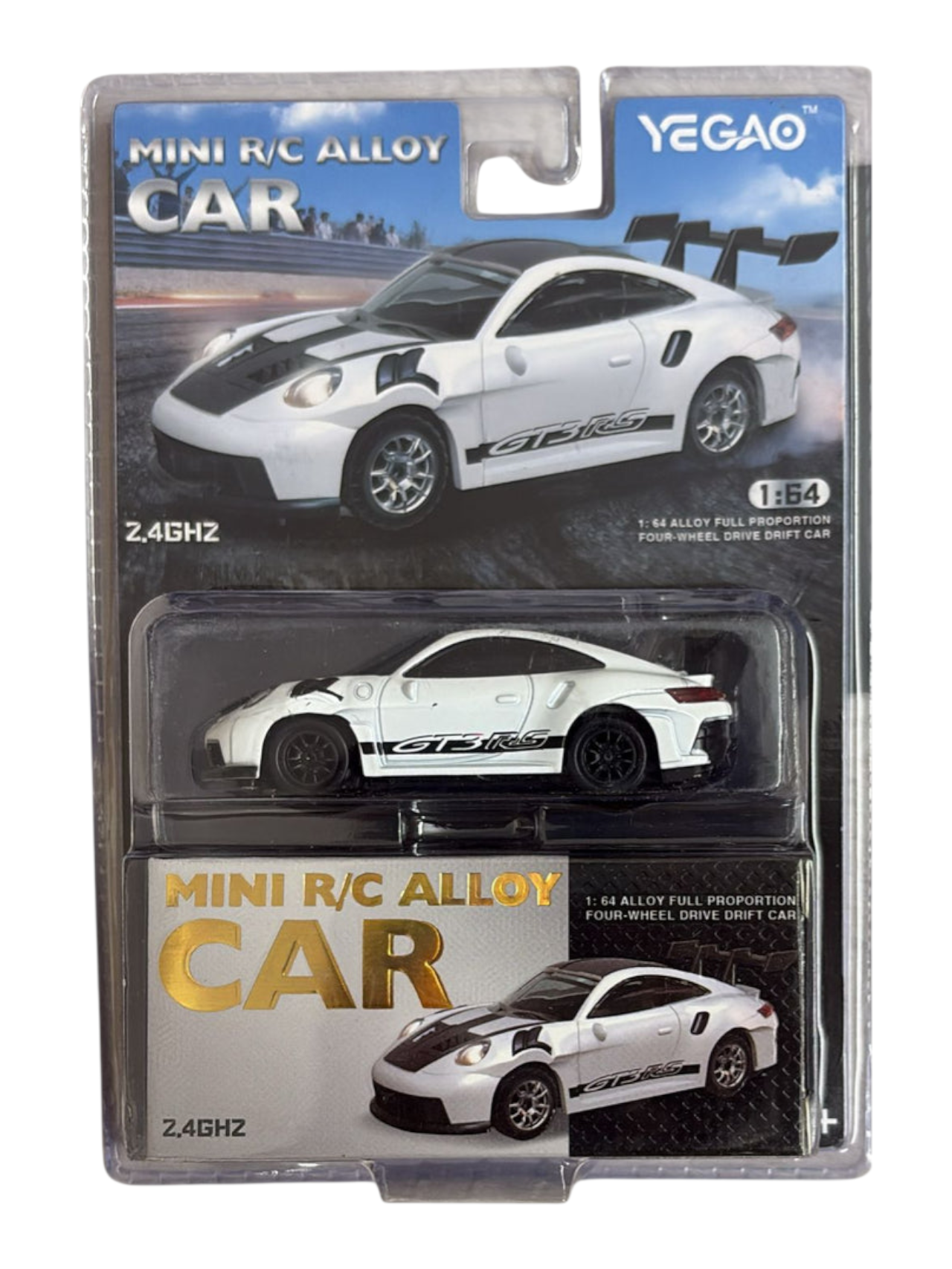 Yegao Mini RC Car 2.4GHZ Imported 1:64 Scale Alloy Full Proportion Four-wheel Drive Drift Remote Control Car