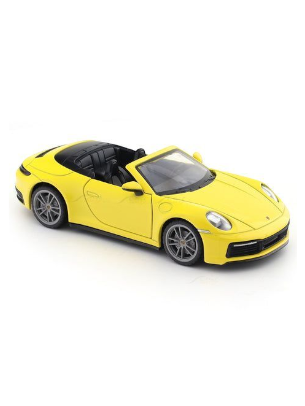 Porsche 911 Carrera Cabriolet Yellow 1:32 MSZ licensed pullback diecast Scale Model car