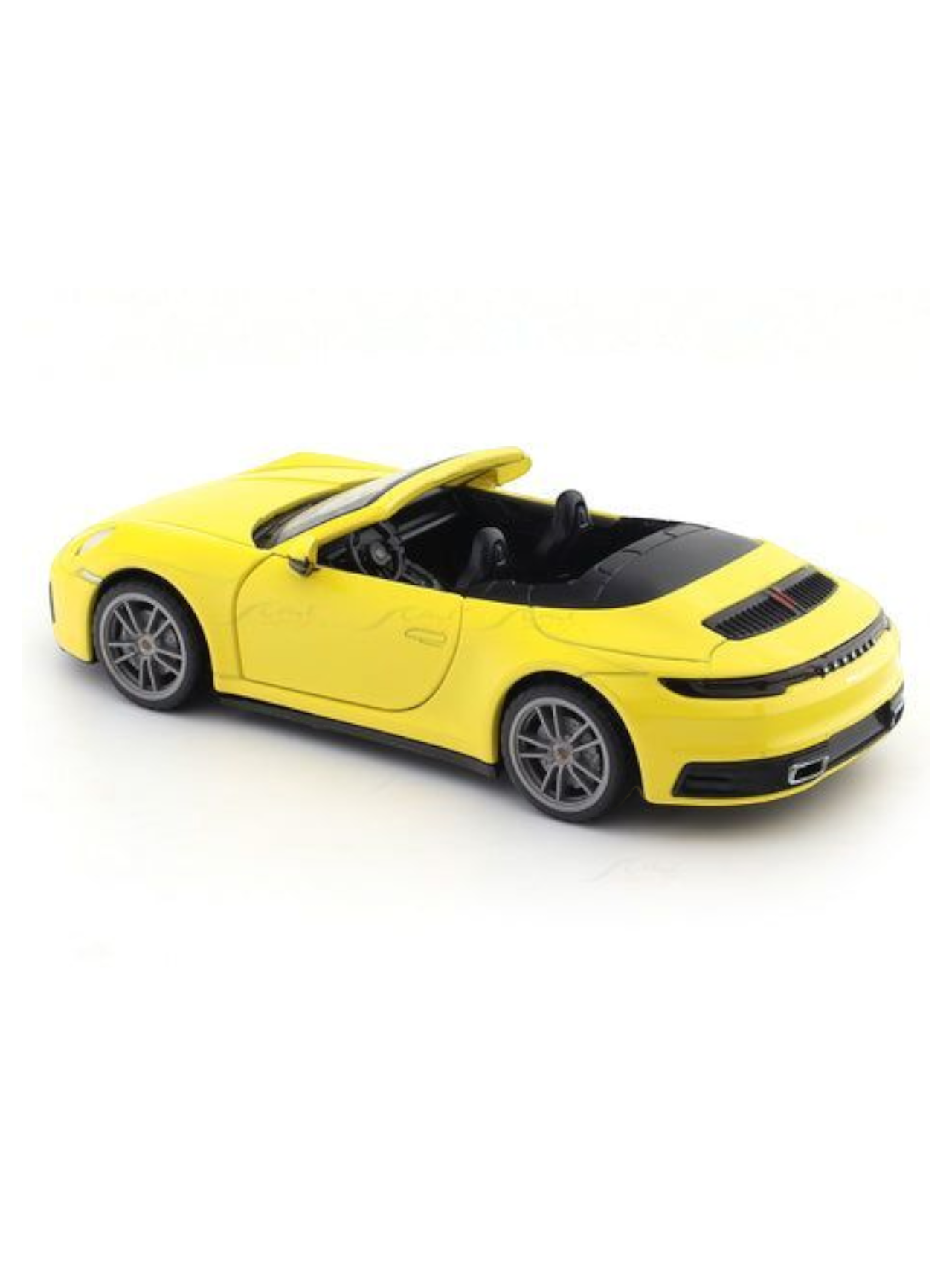 Porsche 911 Carrera Cabriolet Yellow 1:32 MSZ licensed pullback diecast Scale Model car