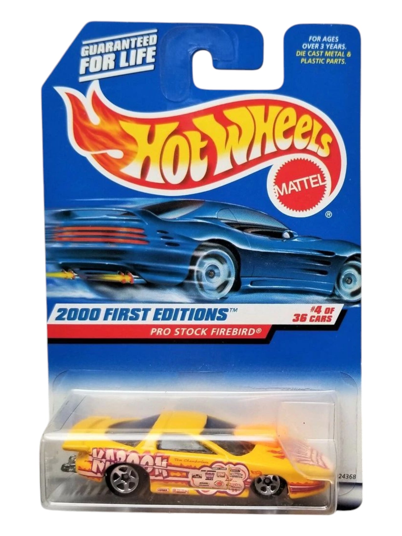 HotWheels 2000 First Edition Pro Stock Firebird Imported Mainline 1:64 Scale