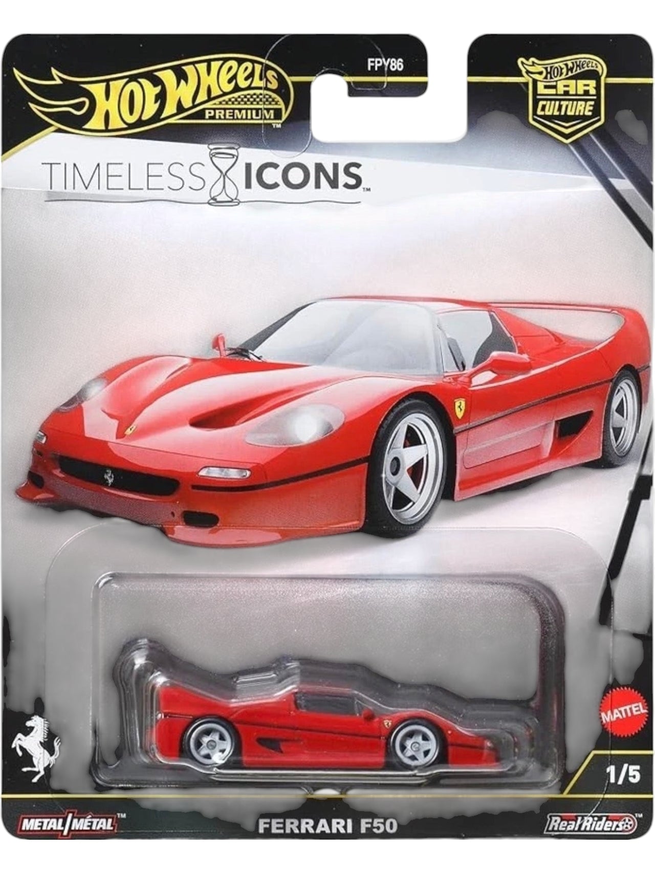 Hotwheels timeless icons ferrari f50 imported premium 1:64 Scale