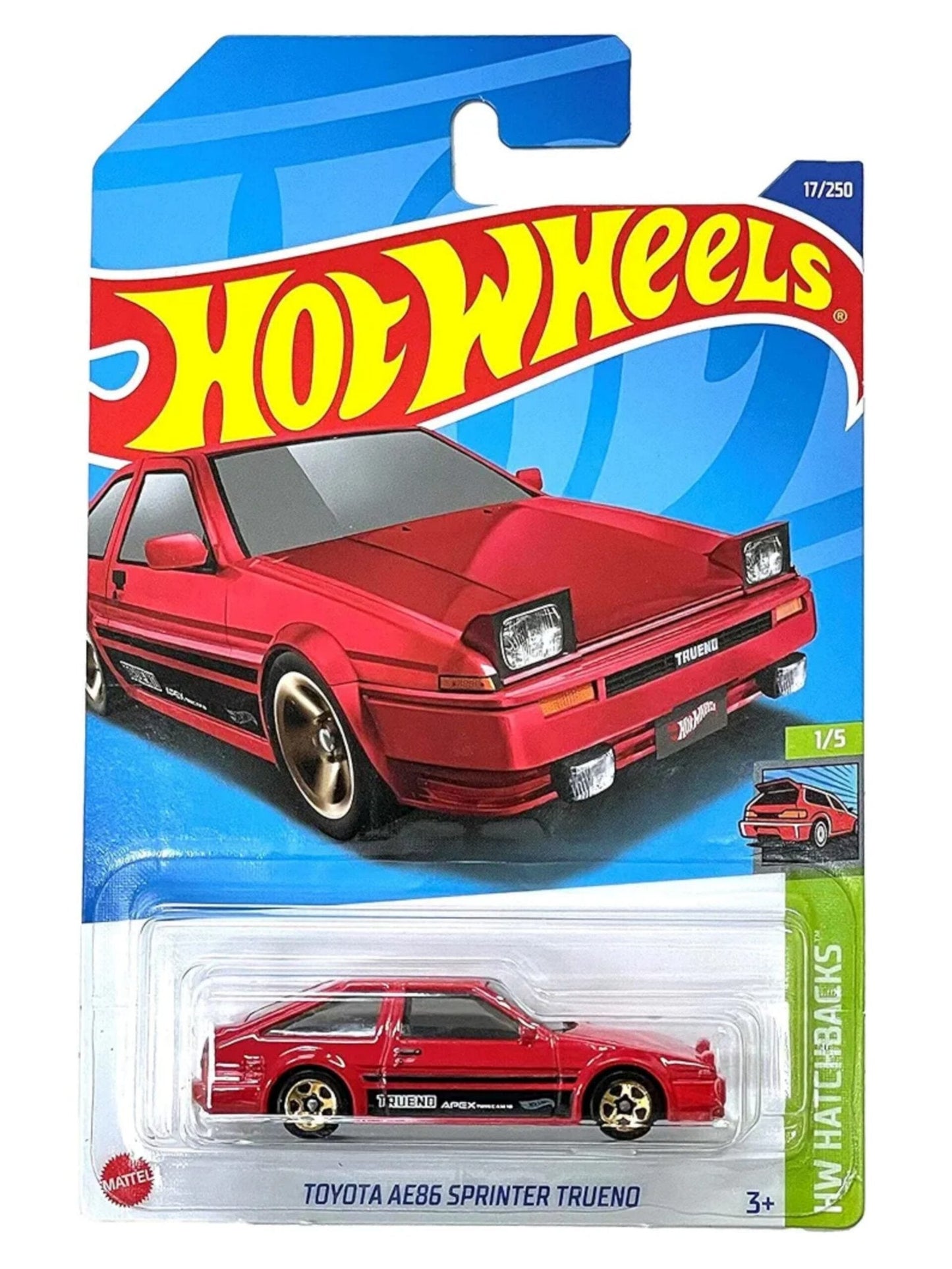 HotWheels Toyota AE86 Sprinter Trueno Imported Mainline 1:64 Scale
