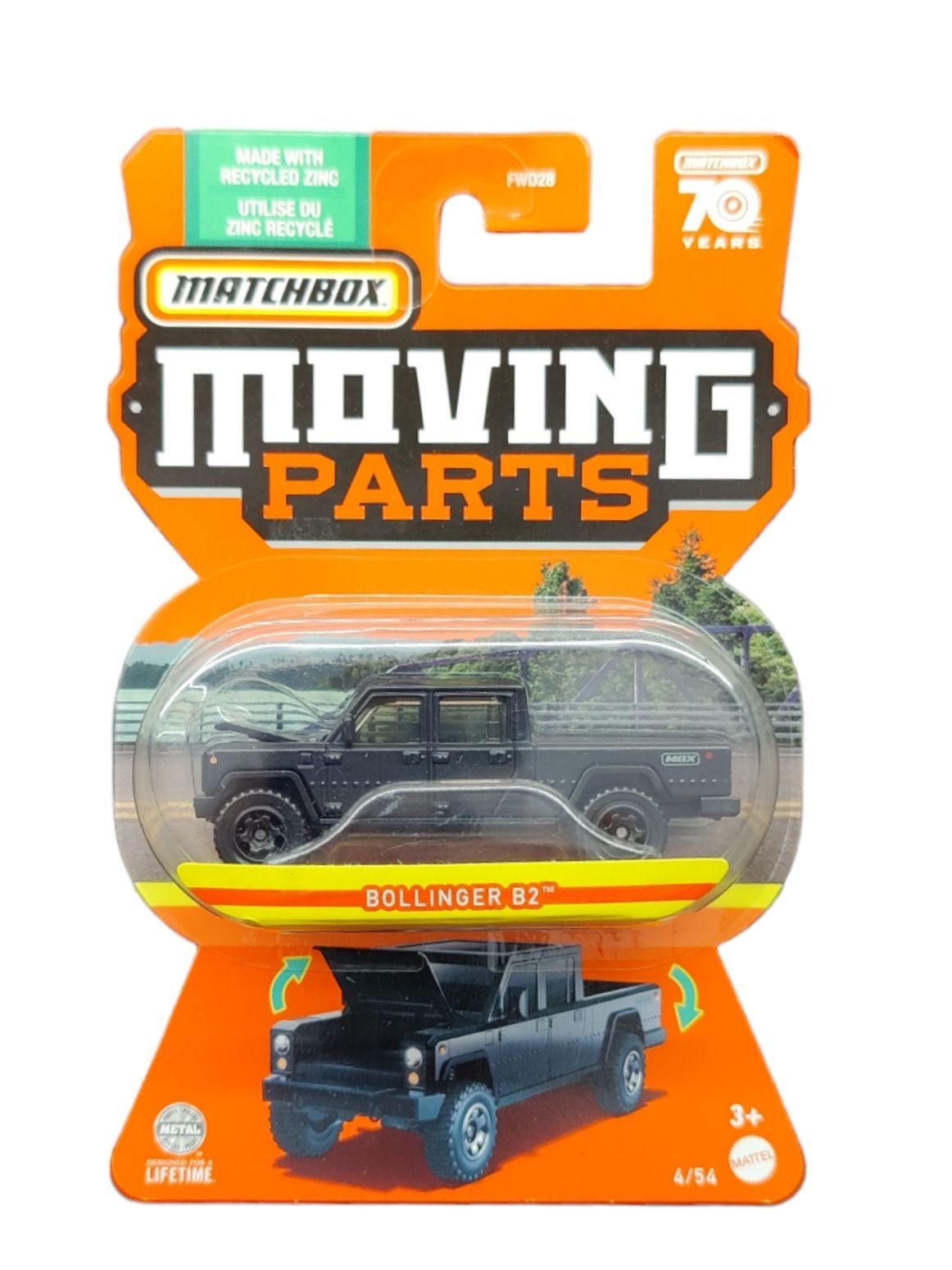 Matchbox Pre-Owned Moving Parts 70 Years Anniversary Bollinger B2 Mainline 1:64 Scale