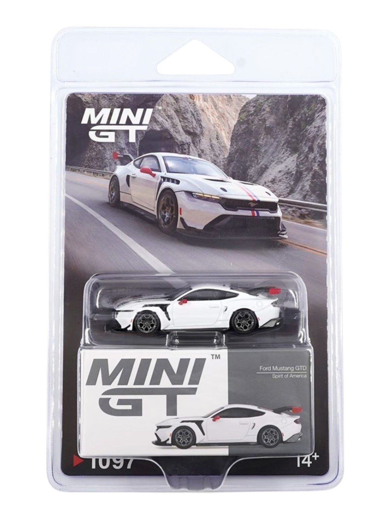 Mini GT #1097: Ford Mustang GTD Spirit of America 1:64 Scale