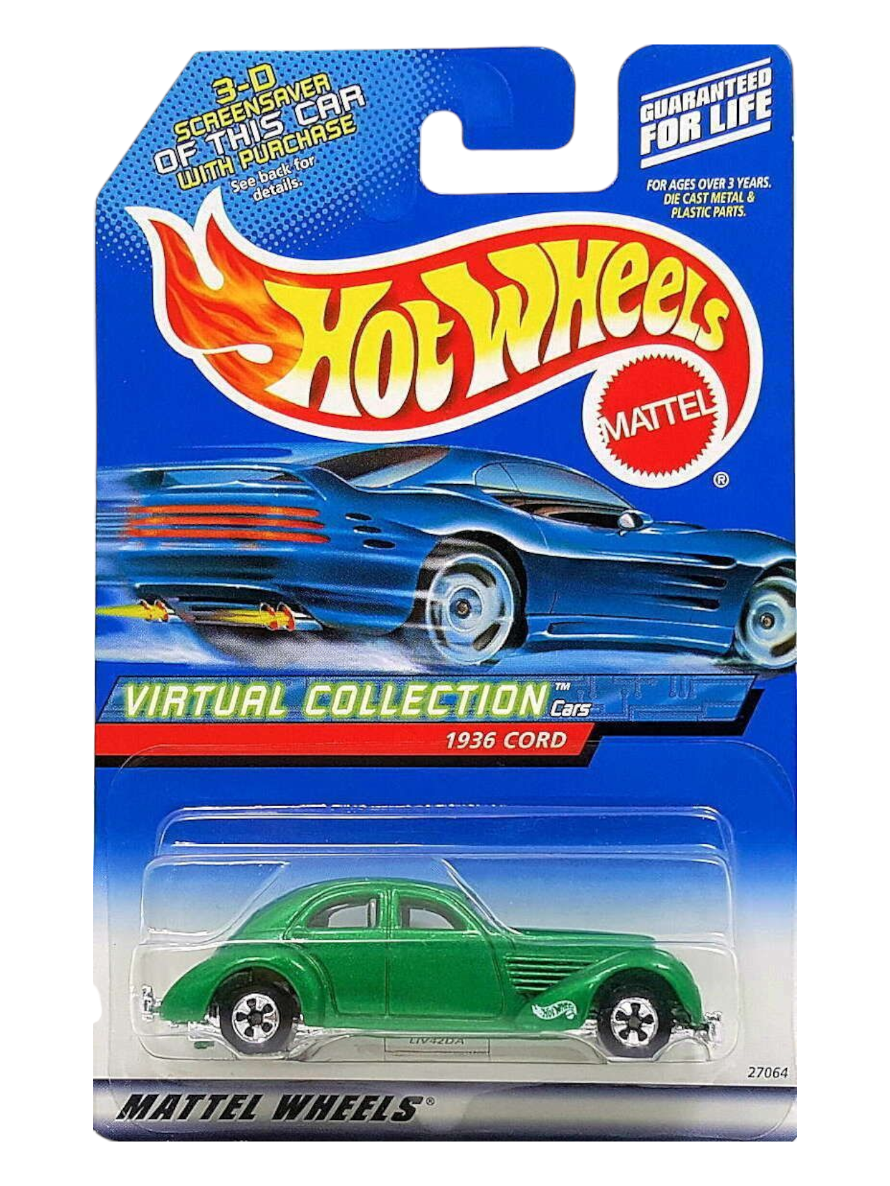 HotWheels Virtual Collection 1936 Cord Imported Mainline 1:64 Scale (Blister Damaged)