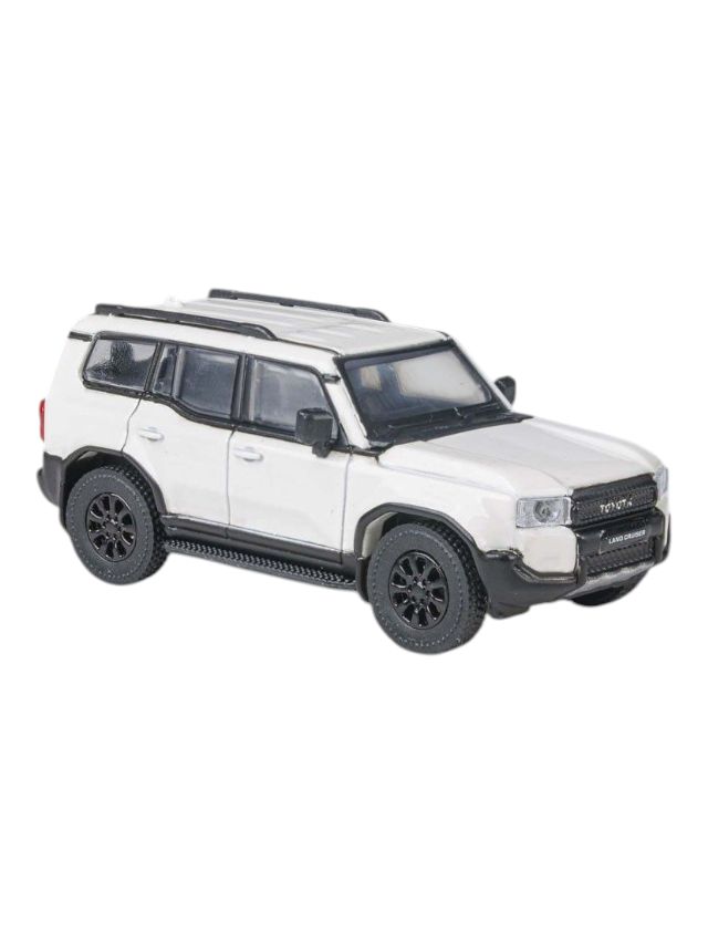 Para64 2024 Land Cruiser 250 Prado White Ice Cap 1:64 Scale Diecast