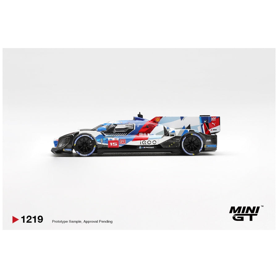 Mini GT No.1219: BMW M Hybrid V8 Hypercar #15 BMW M TEAM WRT 2024 Le Mans 24 Hrs 1:64 Scale Diecast Model Blister/Box