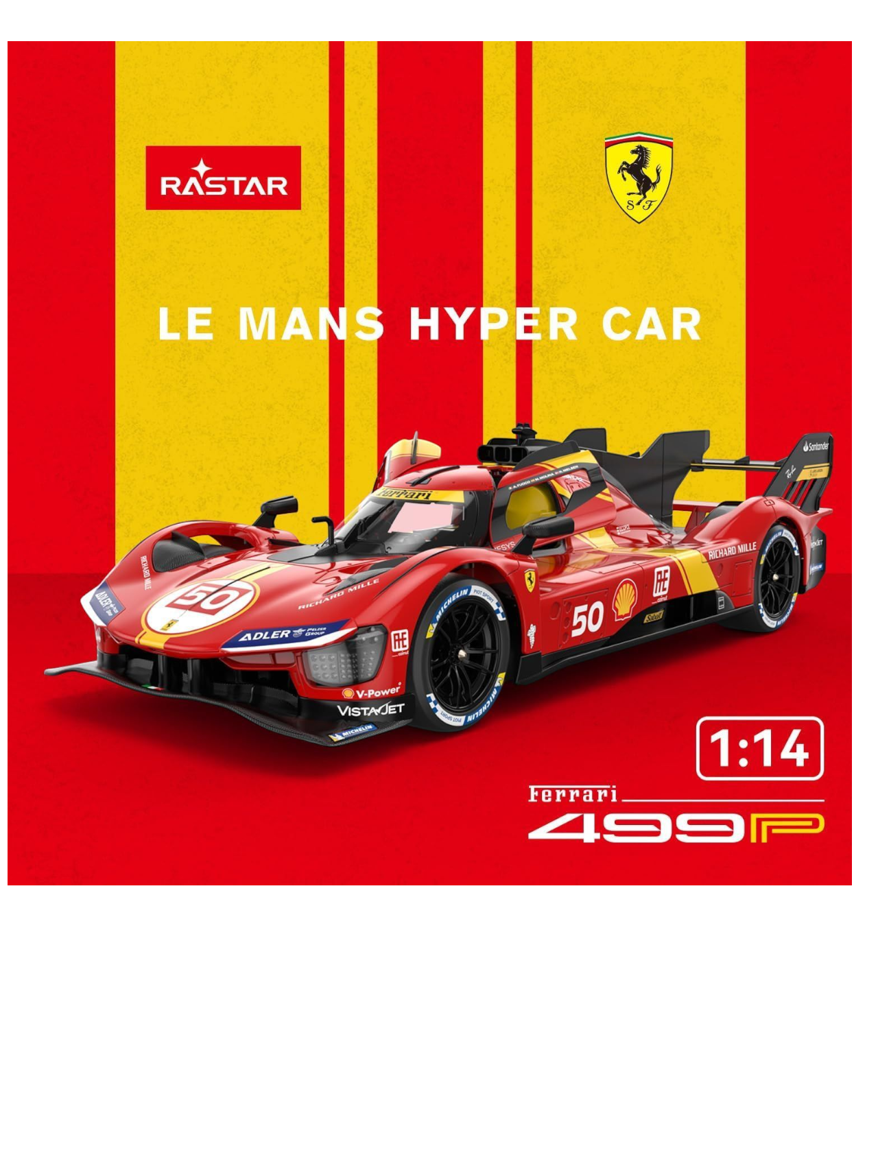 Rastar Ferrari 499 P Remote Control 1:14 Scale (Official Licensed Product)