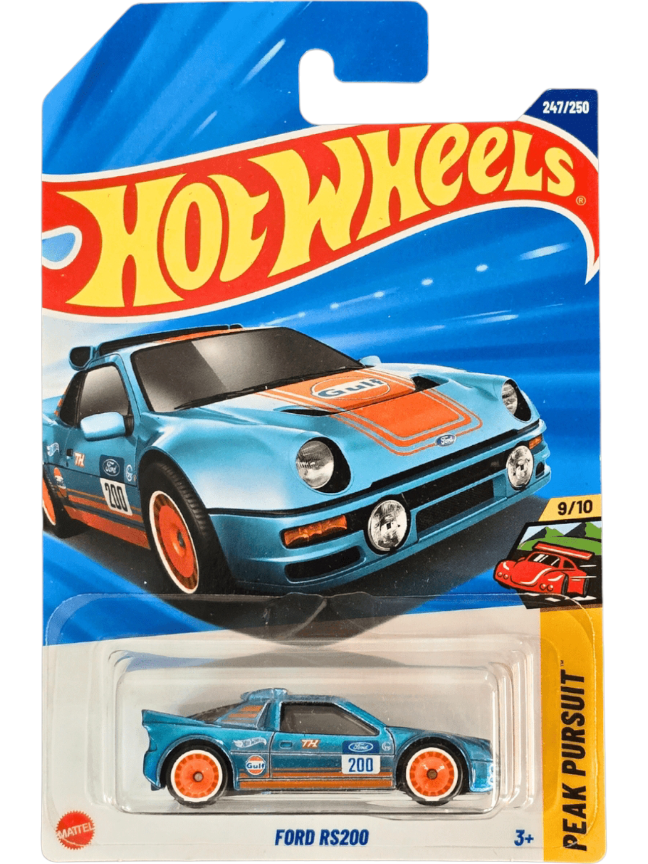 ホットウィール　スーパートレジャーハント　フォード　RS200 Hotwheels Ford RS200 Imported Mainline 1:64 Scale JBC49-N7C5