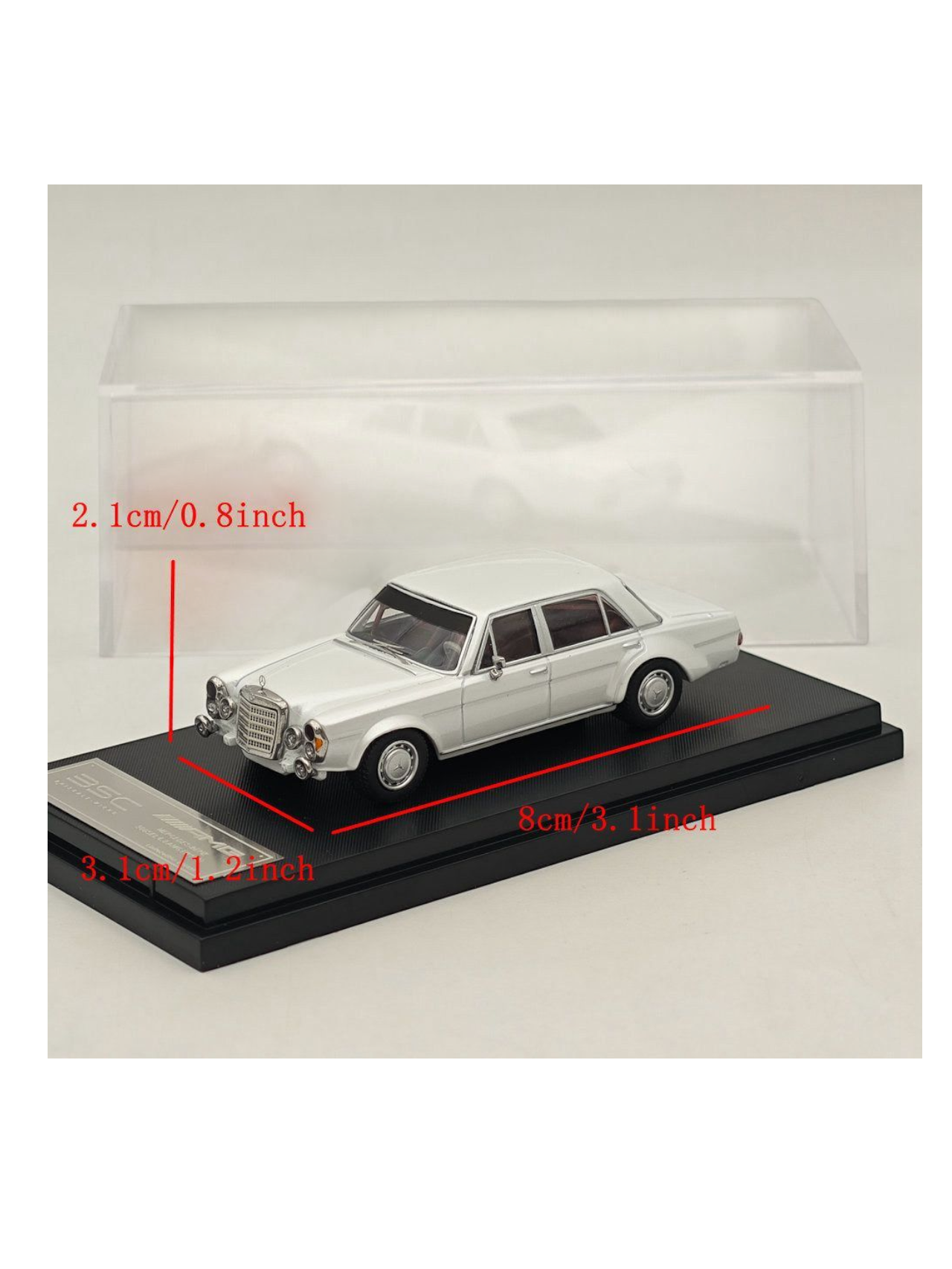 BSC Models Mercedes-Benz 300SEL W 109 Premium Diecast 1:64 Scale (With Acrylic Case)