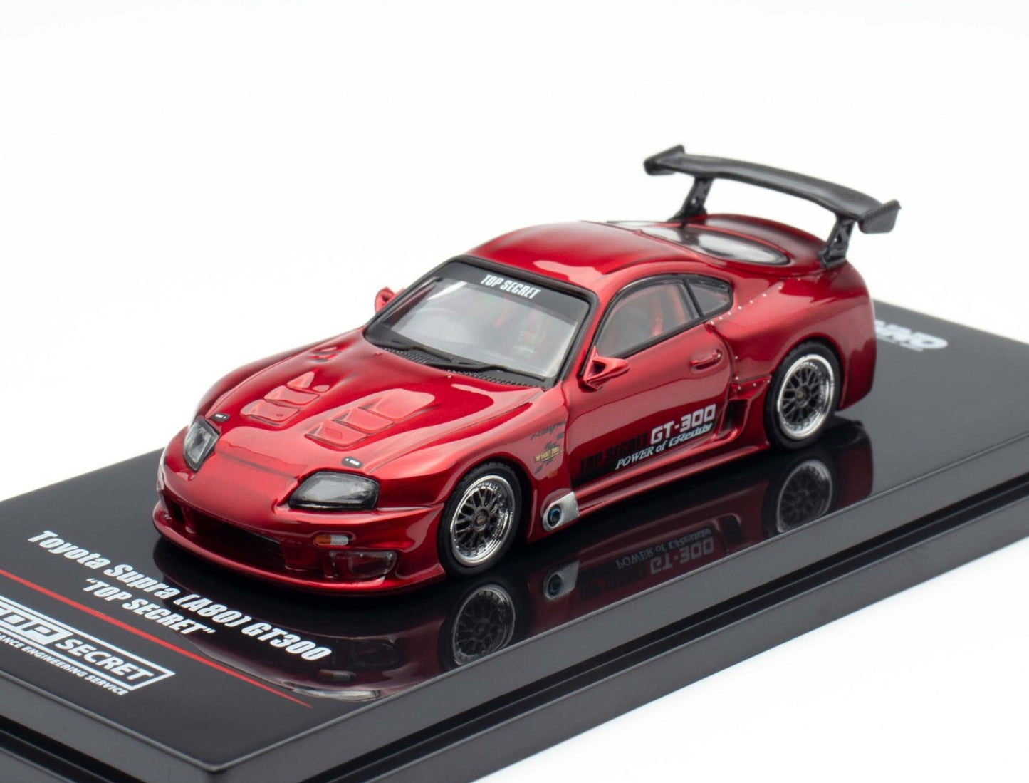 INNO64 Top Secret Toyota Supra(A80) GT300 Red 1:64 Scale Metal Diecast IN64-A80TS-RED