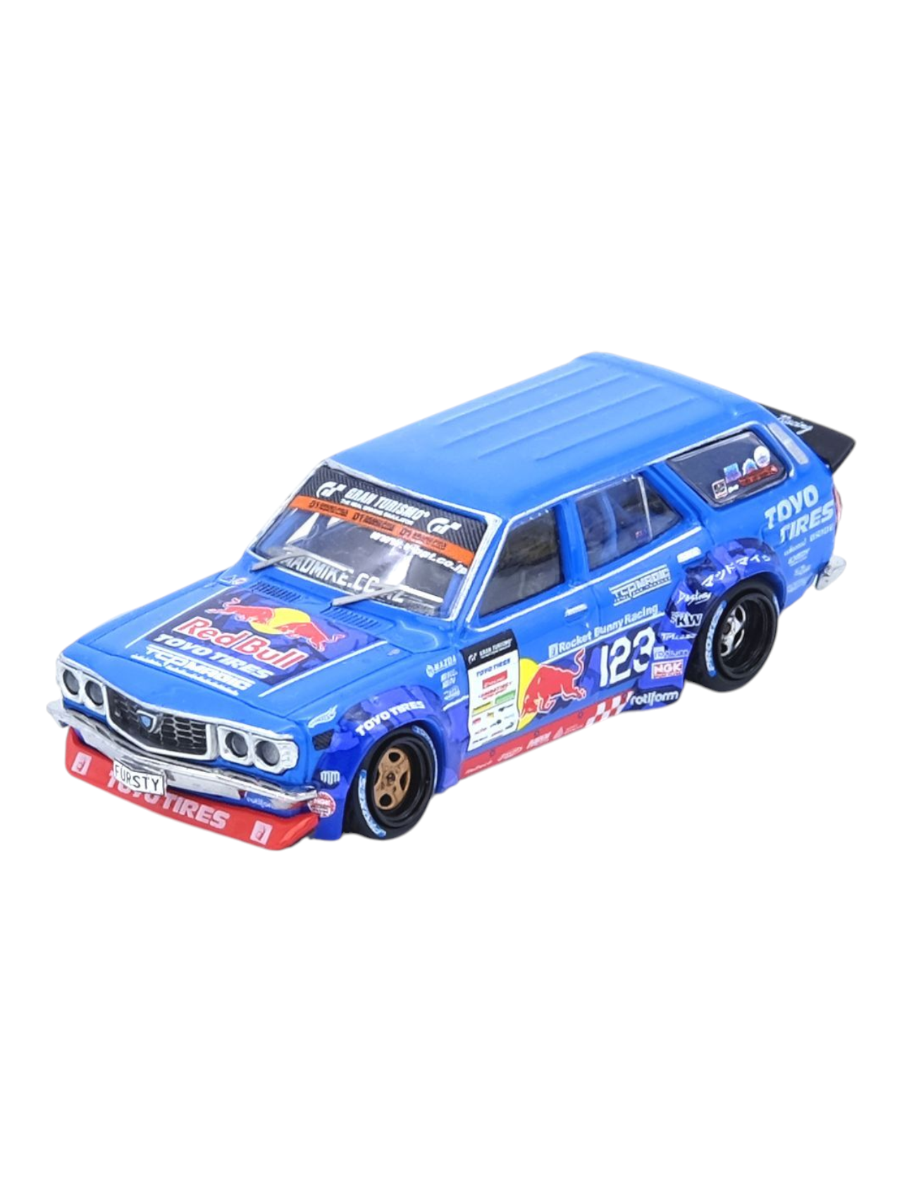 Inno64 Mazda RX3 Station Wagon "Mad Mike 1976" D1GP 2024 Series Diecast 1:64 Scale
