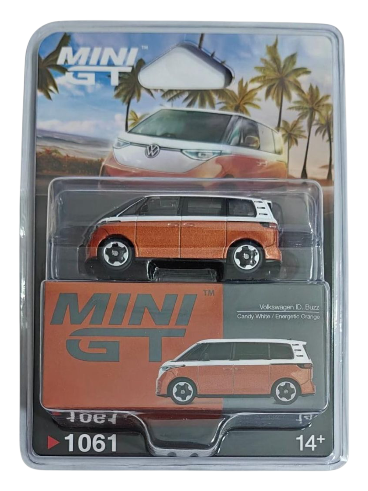 Mini GT Volkswagen ID.Buzz (Candy White/Energetic Orange) Code-1061 1:64 Scale