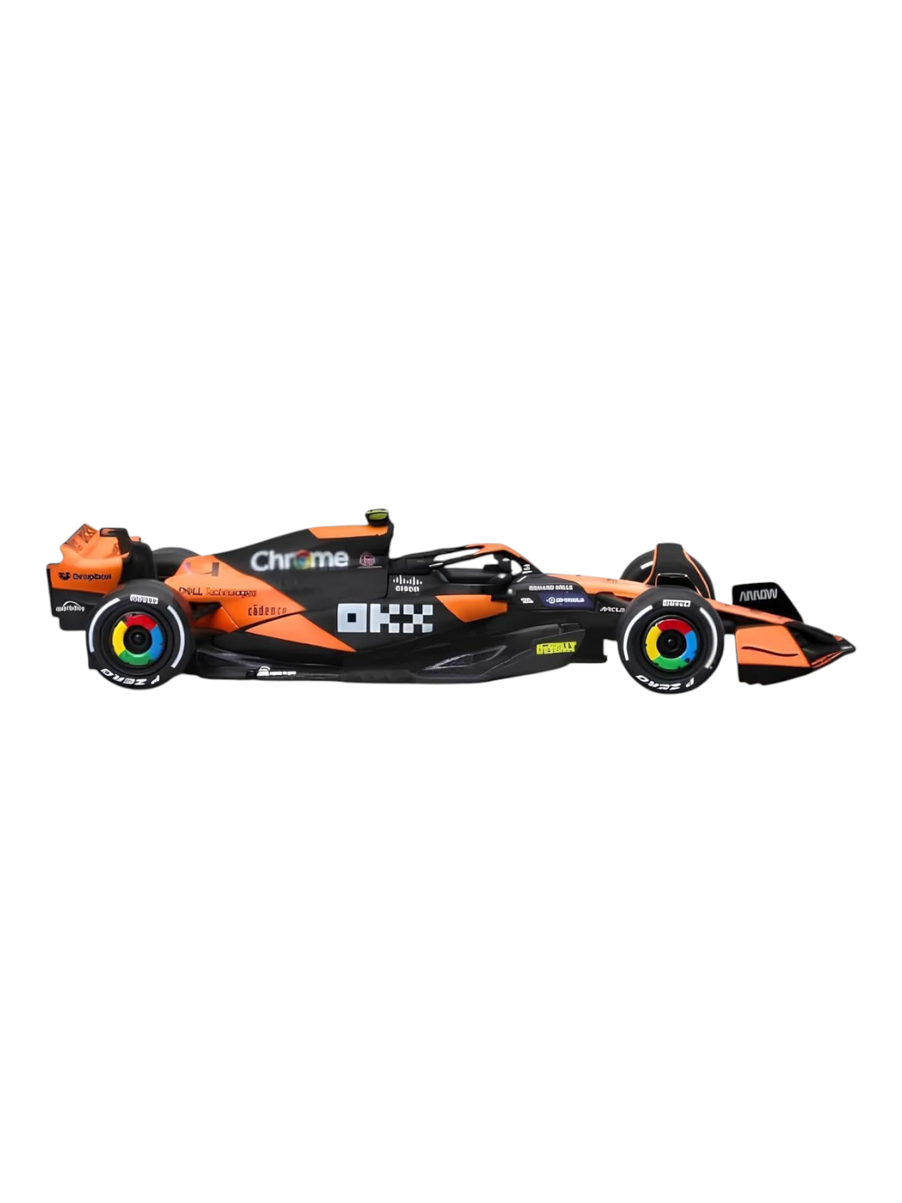 Bburago Formula 1 (F1) MCLAREN MCL38 2024 Lando Norris-MIAMI GP 1:43 Scale Model (with Acrylic Case)