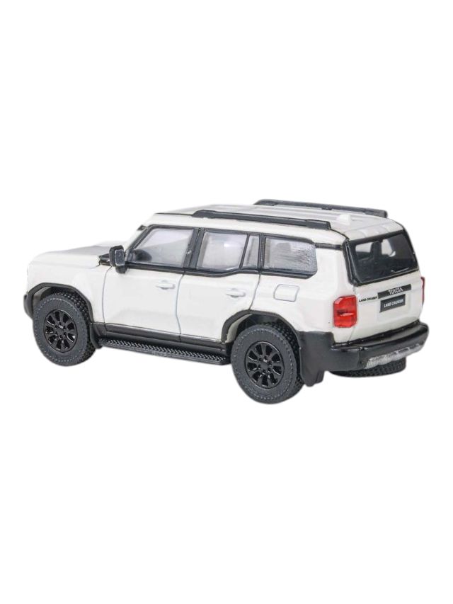Para64 2024 Land Cruiser 250 Prado White Ice Cap 1:64 Scale Diecast