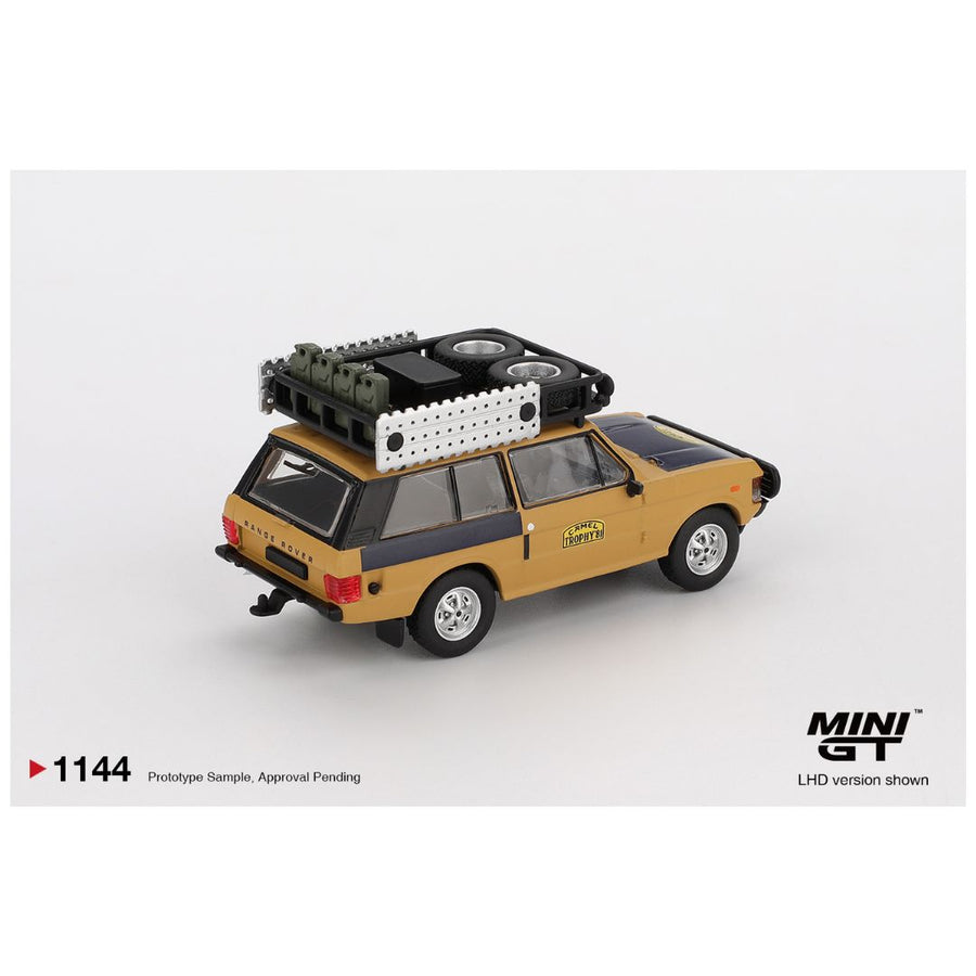Mini GT Range Rover 1981 Camel Trophy Sumatra C.Swoboda & K.Mentel Winner #1144 1:64 Scale