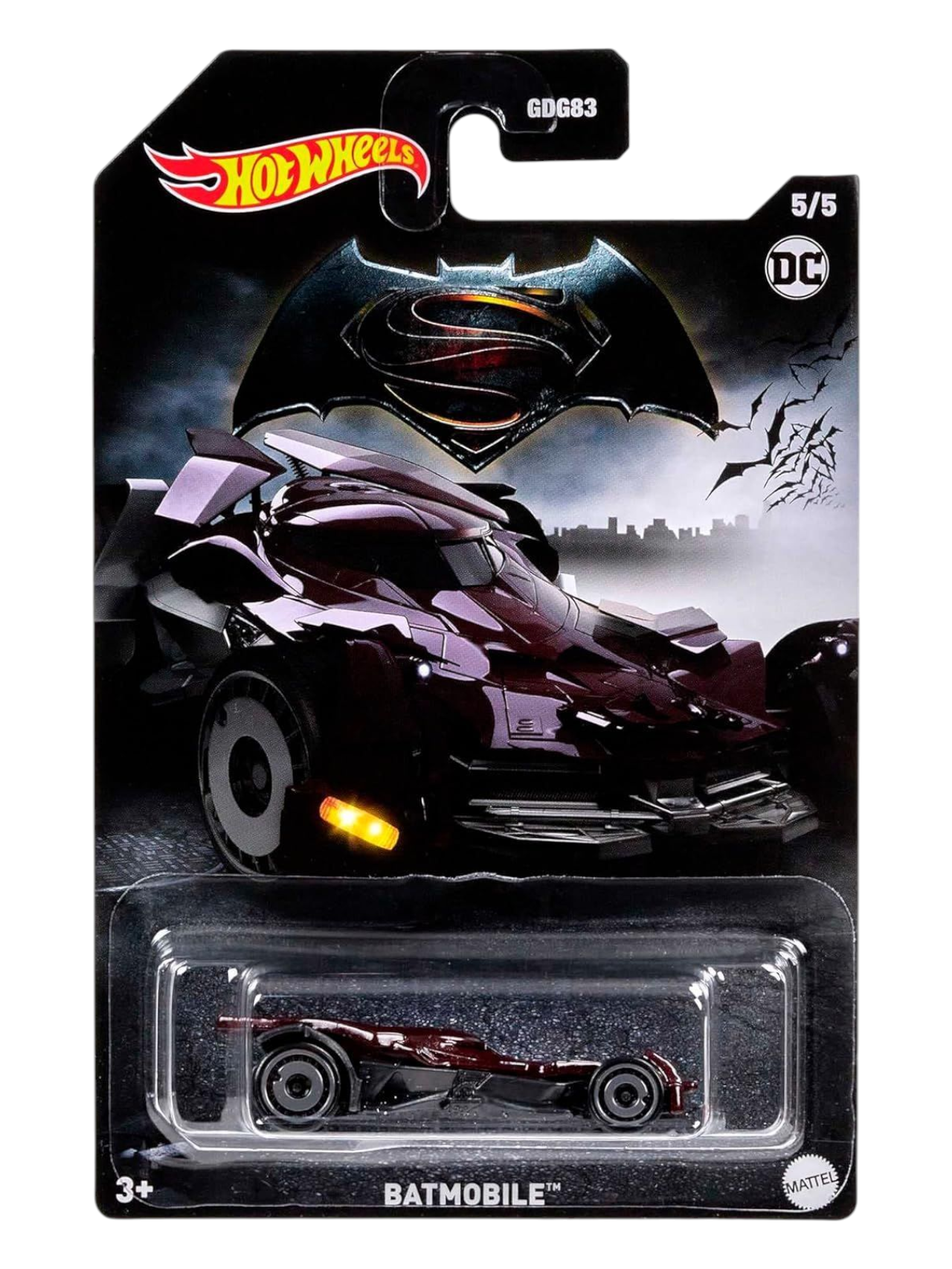 HotWheels Batman Imported Mainline Card Art Set of 5 1:64 Scale
