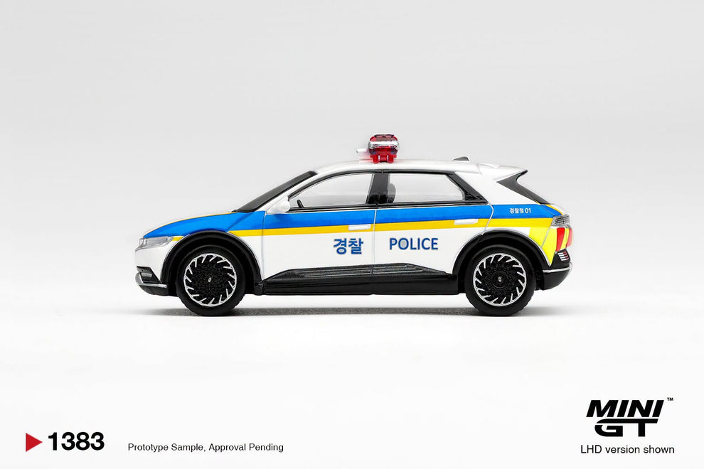 Pre-Orders Mini GT No.1383 Hyundai Ioniq 5 Police Car 1:64 Scale Diecast Model ( Box )